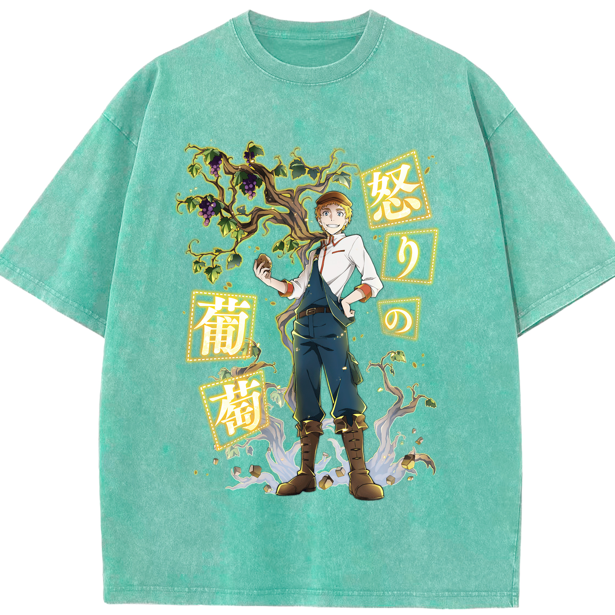 （画像用） 文豪ストレイドッグス Bungo Stray Dogs 綿100% ヴィンテージ風 半袖Tシャツ（フロントプリント）